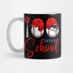 100 Days of School Baseball 100th Day Of School Teacher Kids Mug